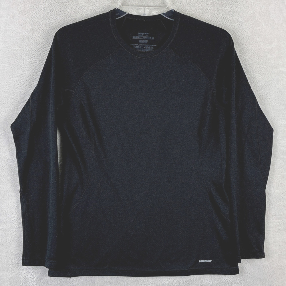 Patagonia Shirt Womens S Black Midweight Capilene 3 Baselayer Hiking Trekking